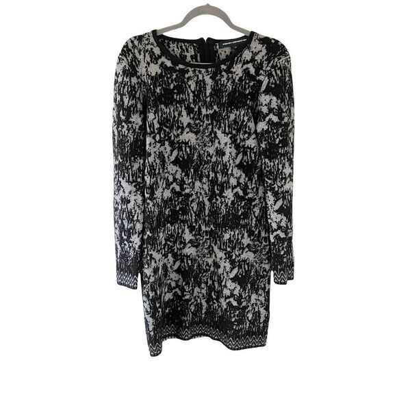 French Connection Angora Sweater Dress Black Gray M - Picture 1 of 4